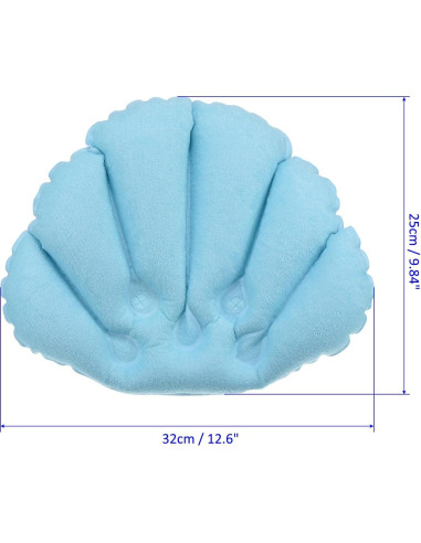 Paquete de 2 Almohadas Inflables para Baño M METERXITY - Soporte para Cuello