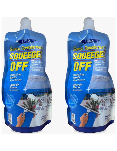 Jabón Limpiador de Ventanas Ettore Squeegee-Off 473 ml x2