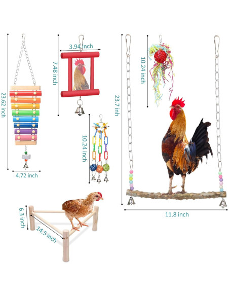 14 Accesorios para Coop de Pollos KAKUNM - Juguetes Divertidos