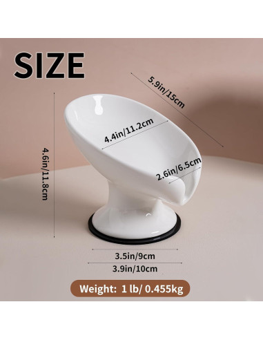 Plato de Jabón Cerámica Agyiuns Autodrenante Hoja Grande