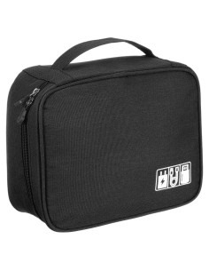 Bolsa Organizadora de Cables PATIKIL Portátil Negra 24.5x10x18cm