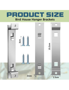 Soporte para Casa de Aves Blulu - Acero Galvanizado (2 Juegos) 2