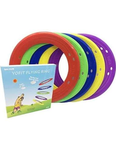 Disco Volador YOFIT Set de 5 Colores 24,89 cm Actividades