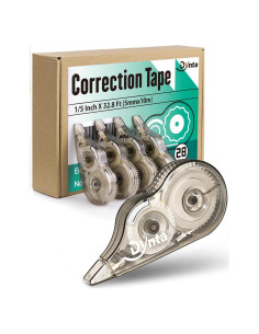 Cinta Correctora Dynta 28 Piezas 5mm x 10m Dispensador Ergonómico
