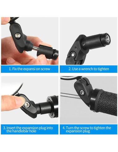 Espejo Retrovisor Convexo RUBY.Q para Bicicleta Ajustable