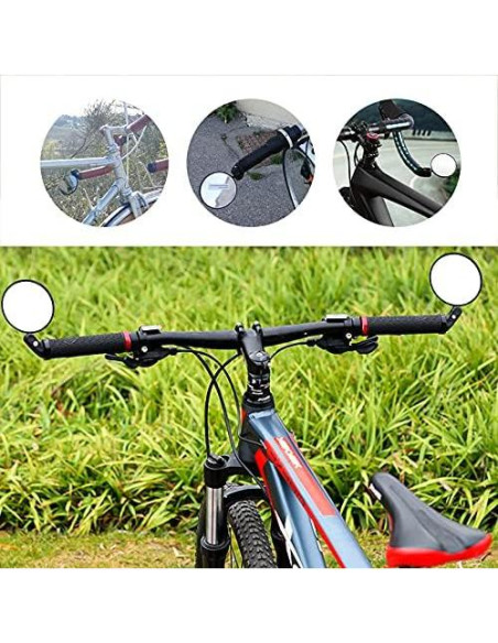 Espejo Retrovisor Convexo RUBY.Q para Bicicleta Ajustable