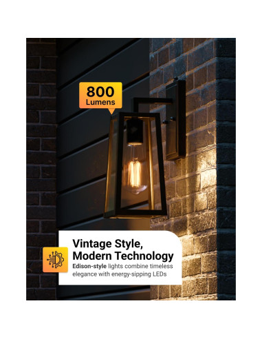 Bombilla LED Exterior Sunco ST64 Dusk to Dawn 7W 2700K 2 Pzas