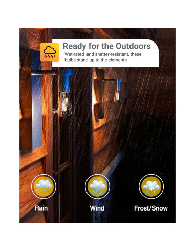 Bombilla LED Exterior Sunco ST64 Dusk to Dawn 7W 2700K 2 Pzas