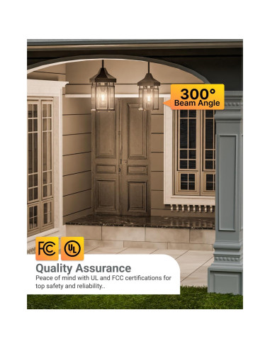 Bombilla LED Exterior Sunco ST64 Dusk to Dawn 7W 2700K 2 Pzas