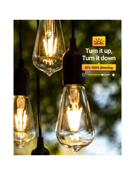 Bombilla LED Exterior Sunco ST64 Dusk to Dawn 7W 2700K 2 Pzas