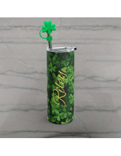 Cubiertas de paja de silicona verde LETSWIN para taza Stanley 10 mm 2