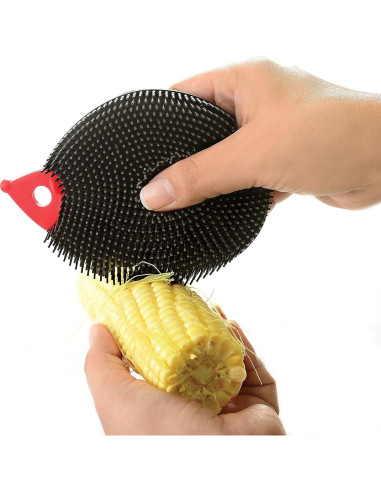 Cepillo de Silicona Norpro Erizo Doble Cara 14x9 cm