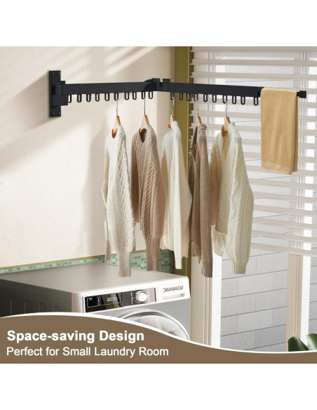 Perchero Plegable Bakala para Secar Ropa Montado en Pared 149.68kg