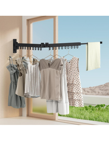 Perchero Plegable Bakala para Secar Ropa Montado en Pared 149.68kg