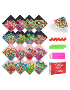 Set de 16 Marcadores de Diamante CharySim Mandala DIY