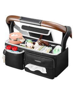 Organizador de Cochecito YOREPEK Negro para UPPAbaby y Más