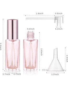 Botella de Perfume Rellenable YOCASII 10ml Vidrio 4PCS Viaje 2