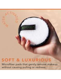 Discos Desmaquillantes Reutilizables Beauty by Earth - 5 Paños Microfibra Grandes 2