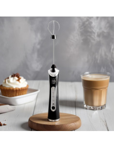Espumador de Leche Eléctrico Utensilla - 3 Velocidades, Negro 2
