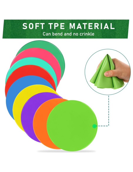 Marcadores de Puntos de Poliéster ZIECE 18 Pcs 23 cm Antideslizantes