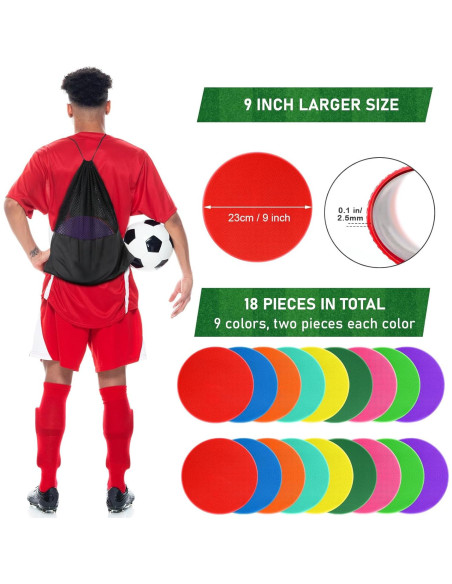Marcadores de Puntos de Poliéster ZIECE 18 Pcs 23 cm Antideslizantes