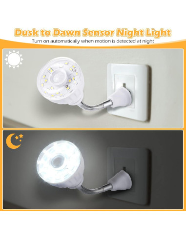 Yahenda 3 Pack Luz Nocturna LED Sensor Movimiento E27/B22