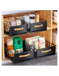 Organizador Extraíble Kitstorack para Gabinete 24.9x39.9cm Negro
