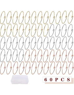 Aylifu 60 Anillos de Encanto para Copas de Vino 25mm Acero Inoxidable 2