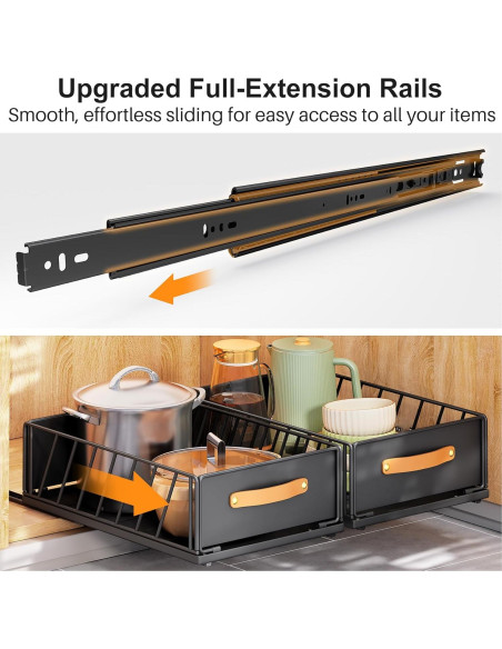 Organizador Extraíble Kitstorack para Gabinete 24.9x39.9cm Negro