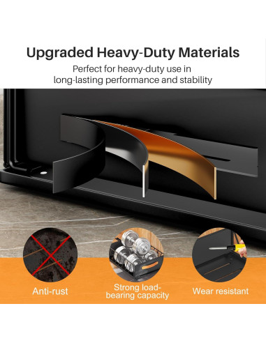 Organizador Extraíble Kitstorack para Gabinete 24.9x39.9cm Negro