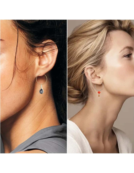 Aylifu 60 Anillos de Encanto para Copas de Vino 25mm Acero Inoxidable