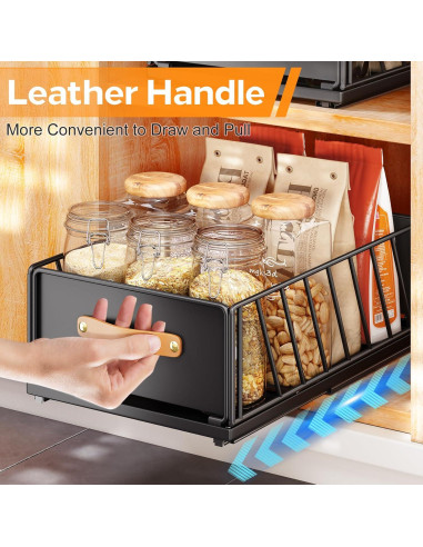 Organizador Extraíble Kitstorack para Gabinete 24.9x39.9cm Negro