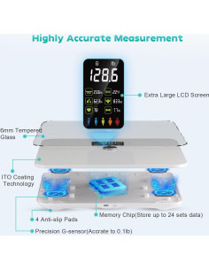 Escala Digital Inteligente CHWARES con BMI y 15 Métricas, 180kg 2