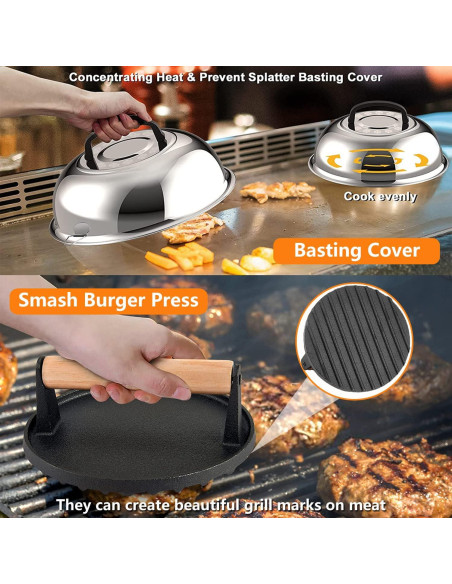 Set de Accesorios para Parrilla Blackstone 122 Pzs Acero Inoxidable