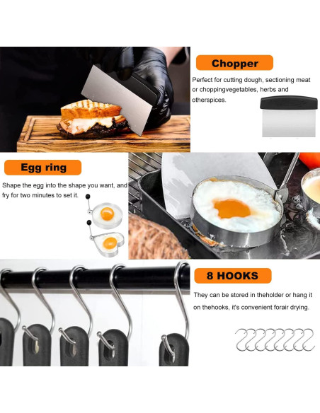 Set de Accesorios para Parrilla Blackstone 122 Pzs Acero Inoxidable