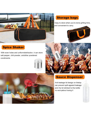 Set de Accesorios para Parrilla Blackstone 122 Pzs Acero Inoxidable