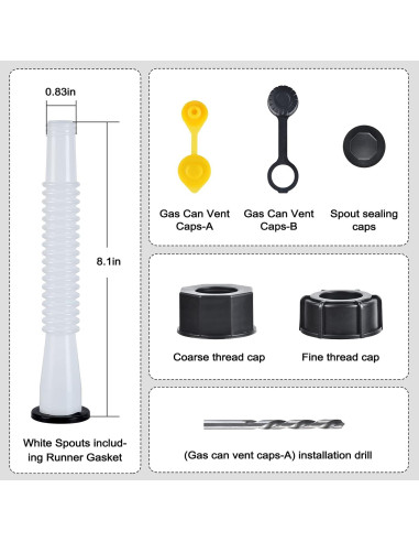 Kit de Reemplazo de Boquilla para Bidón de Gas Zoolowua 2 Unidades