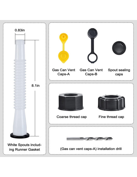 Kit de Reemplazo de Boquilla para Bidón de Gas Zoolowua 2 Unidades