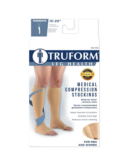 Medias de Compresión Truform 0875 Unisex 15-20 mmHg Beige Pequeño