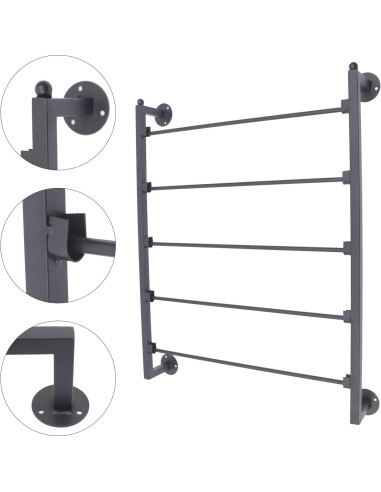 Soporte de exhibición de bufandas Philipreba 5 niveles 60x75cm Negro