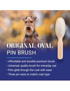 Cepillo Ovalado para Perros Chris Christensen 20 mm, Madera de Haya 2