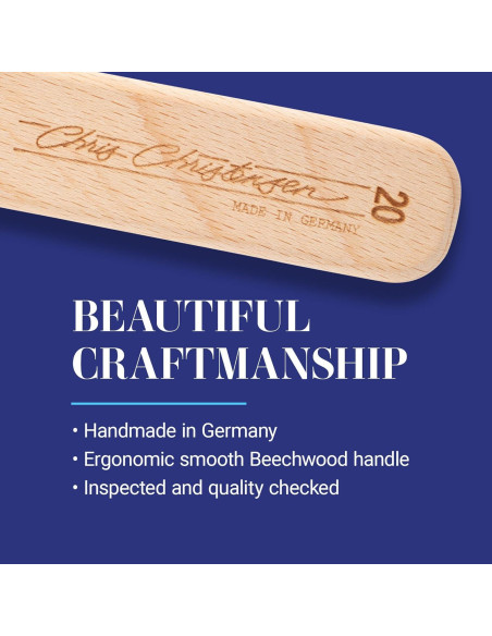 Cepillo Ovalado para Perros Chris Christensen 20 mm, Madera de Haya