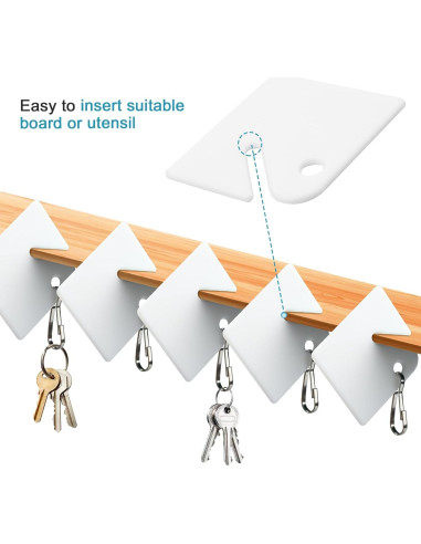 60 Etiquetas de Llave Ranuradas Koorito con Ganchos de Metal