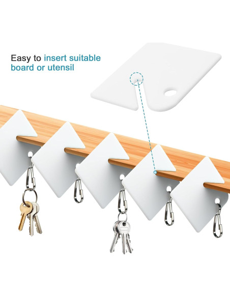 60 Etiquetas de Llave Ranuradas Koorito con Ganchos de Metal