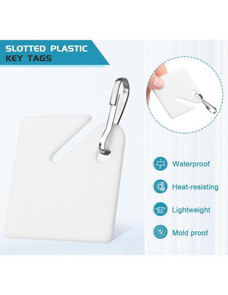 60 Etiquetas de Llave Ranuradas Koorito con Ganchos de Metal