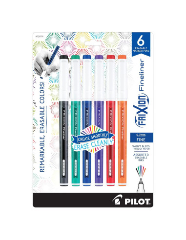 Bolígrafos Borrables Pilot FriXion 0.7 mm, Paquete de 8 Colores