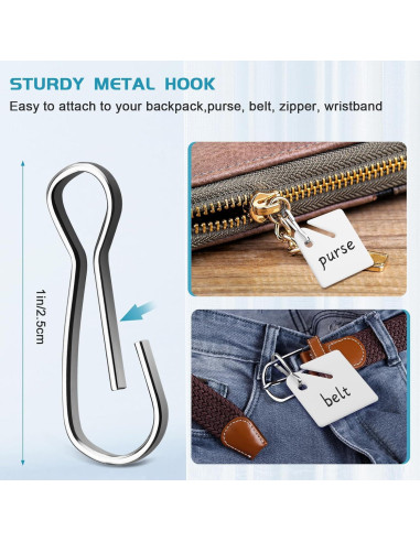 60 Etiquetas de Llave Ranuradas Koorito con Ganchos de Metal