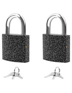 Paquete de 2 Candados con Llave XFJSAK 30mm Negro