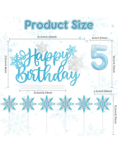 Vela de Cumpleaños Frozen 1 Azul - Adorno Pastel Niños