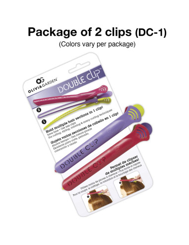 Clip Doble de Sección 2-en-1 Olivia Garden - Multicolor